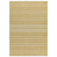 Halsey Indoor/Outdoor Mustard & White Geometric Patterned Rug - 200x290cm