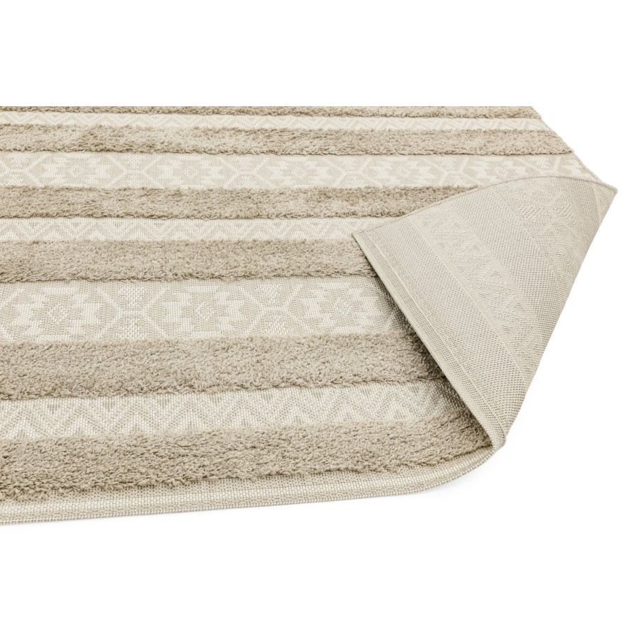 Monty Indoor/Outdoor Textured Beige and Cream Rug - 200x290cm