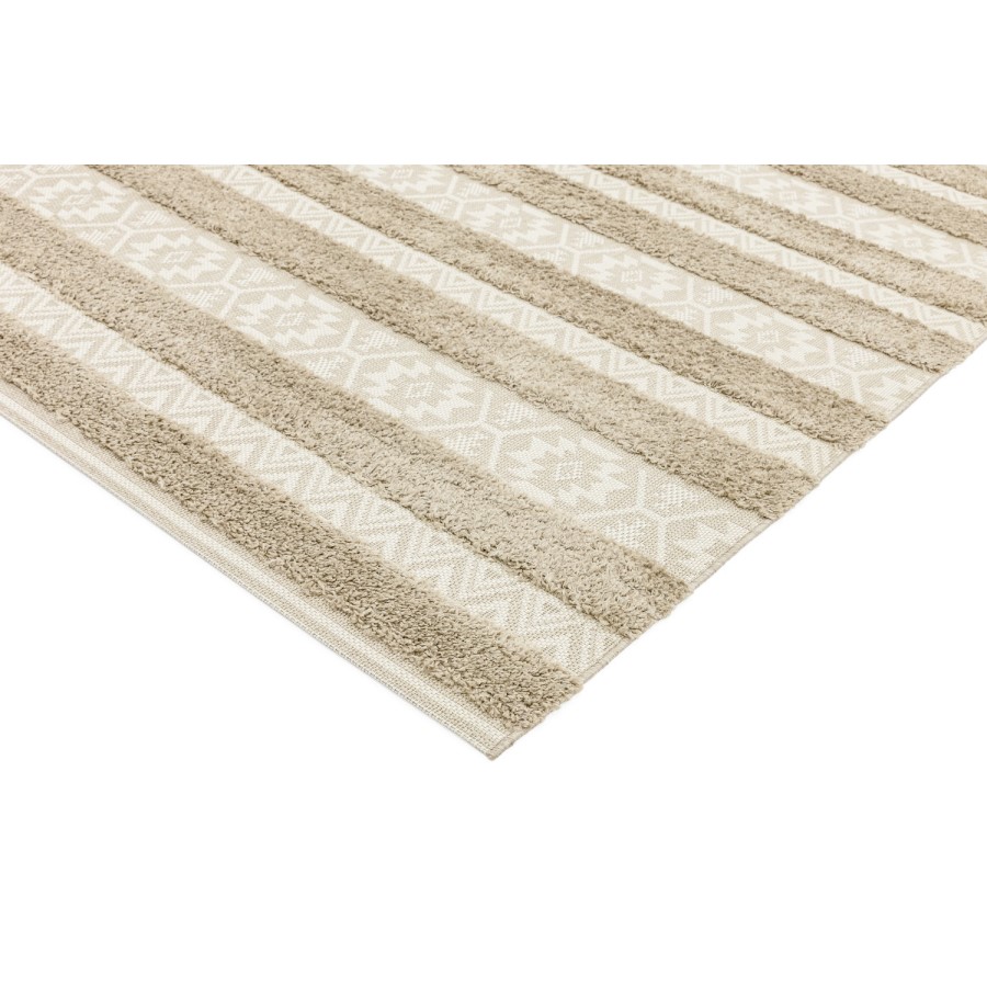 Monty Indoor/Outdoor Textured Beige and Cream Rug - 200x290cm