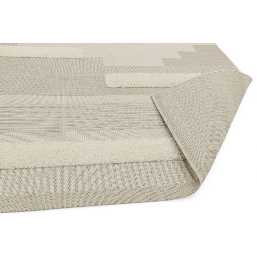 Monty Indoor/Outdoor Beige & Cream Geometric Rug - 200x290cm