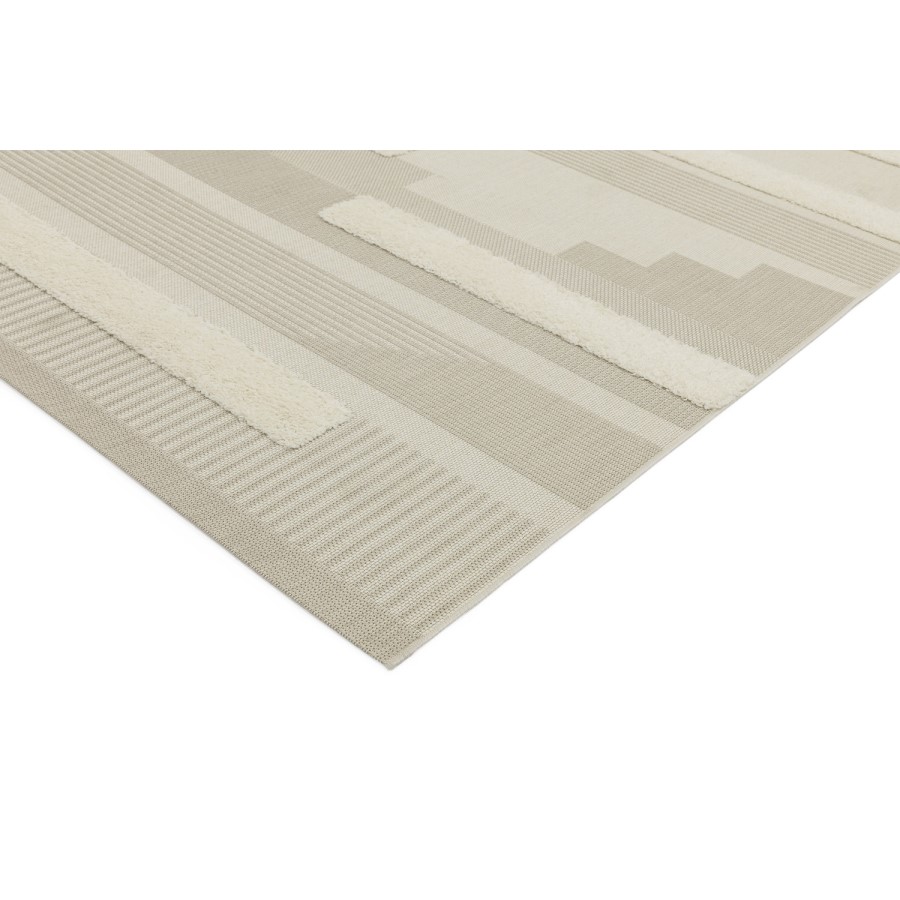 Monty Indoor/Outdoor Beige & Cream Geometric Rug - 200x290cm