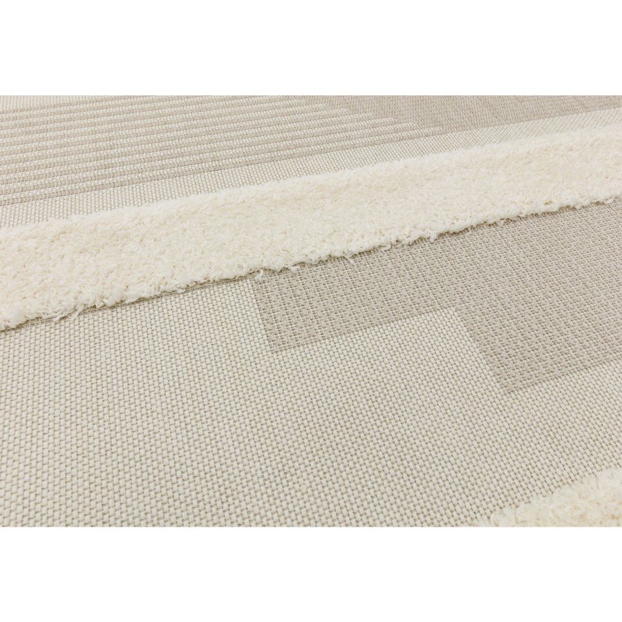 Monty Indoor/Outdoor Beige & Cream Geometric Rug - 200x290cm