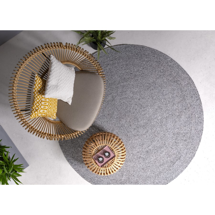 Nico Indoor/Outdoor Grey Round Rug - 200x200cm