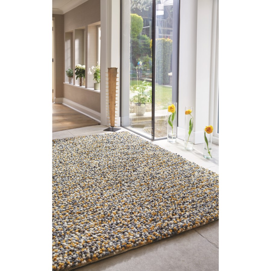 Shaggy Ochre Rug - 230 x 160 cm - Rocks - Ripley