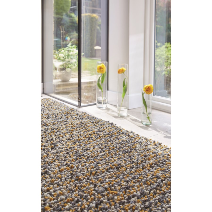 Shaggy Ochre Rug - 230 x 160 cm - Rocks - Ripley