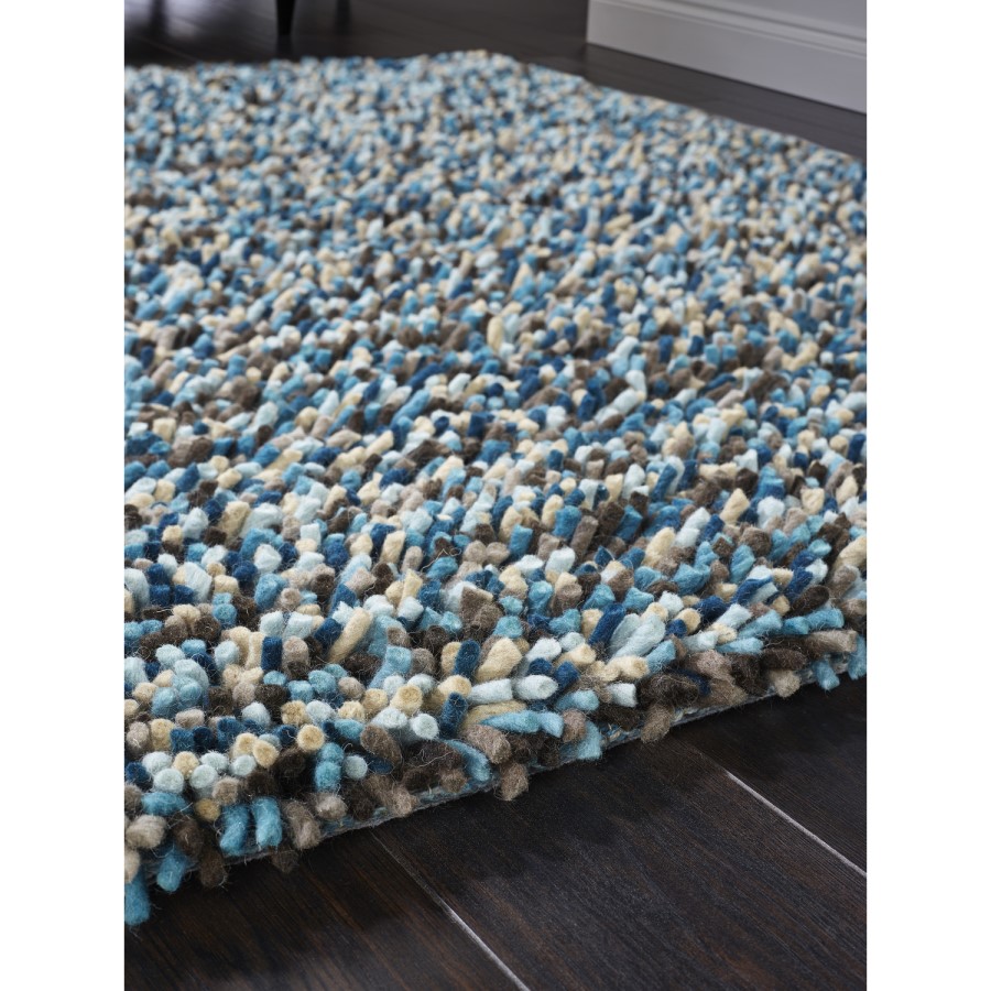 Ripley Rocks Shaggy Rug in Blue - 160x230cm