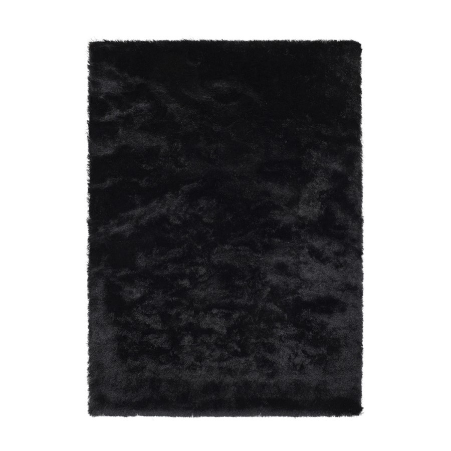 Black Shaggy Rug - 170x120cm - Ripley