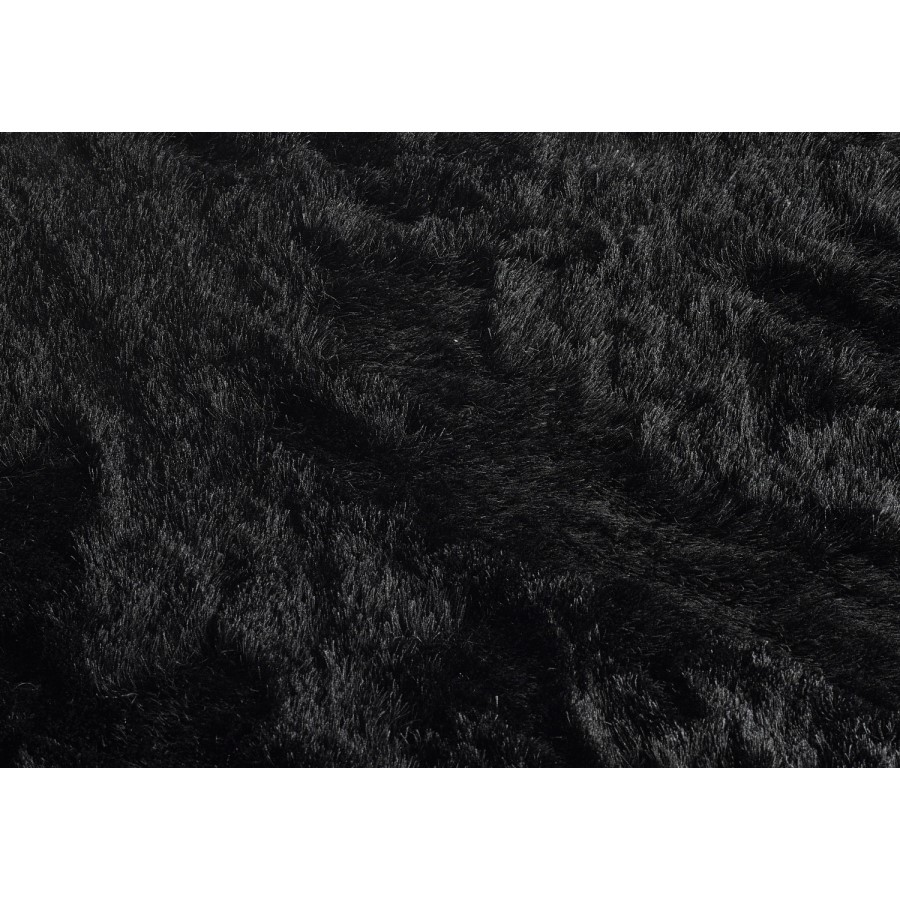 Black Shaggy Rug - 170x120cm - Ripley