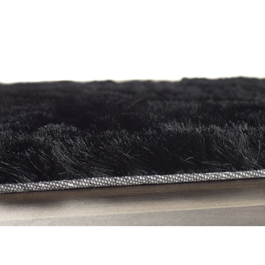 Black Shaggy Rug - 170x120cm - Ripley