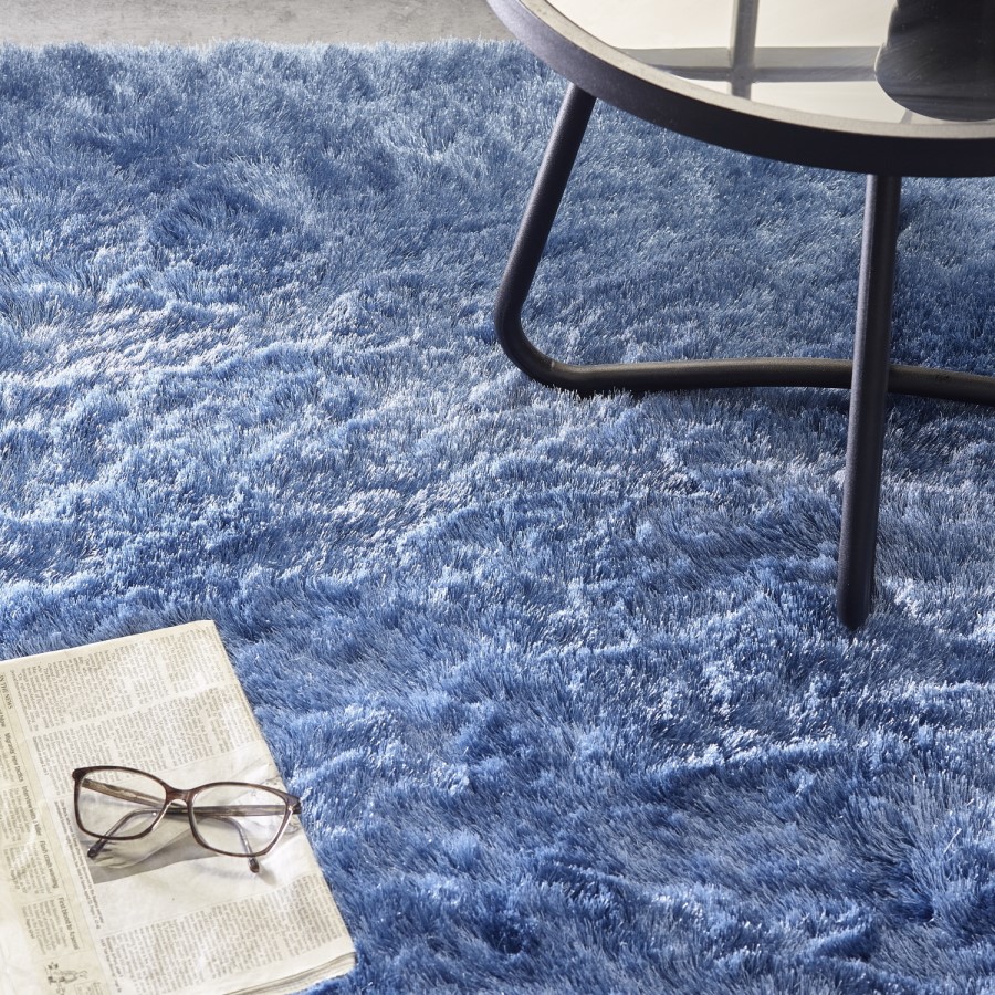 Blue Shaggy Rug - 170x120cm - Ripley