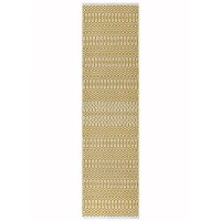 Halsey Indoor/Outdoor Mustard & White Geometric Runner Rug - 66x240cm