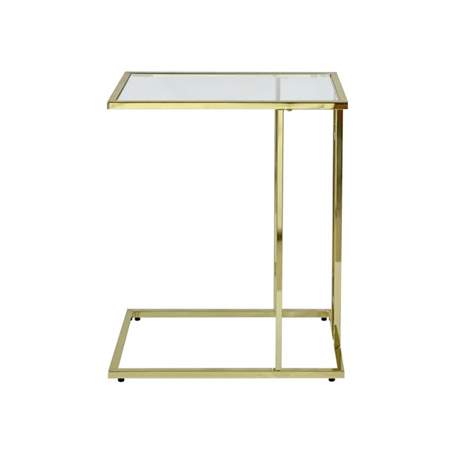 Rectangular Gold Glass Top Sofa Table - Harry
