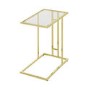 Rectangular Gold Glass Top Sofa Table - Harry