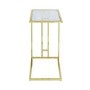 Rectangular Gold Glass Top Sofa Table - Harry