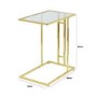 Rectangular Gold Glass Top Sofa Table - Harry