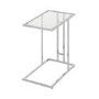 Rectangular Silver Glass Top Sofa Table - Harry