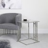 Rectangular Silver Glass Top Sofa Table - Harry