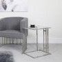 Rectangular Silver Glass Top Sofa Table - Harry