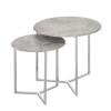 Round Grey Marble Effect  Nest of 2 Tables - Castello
