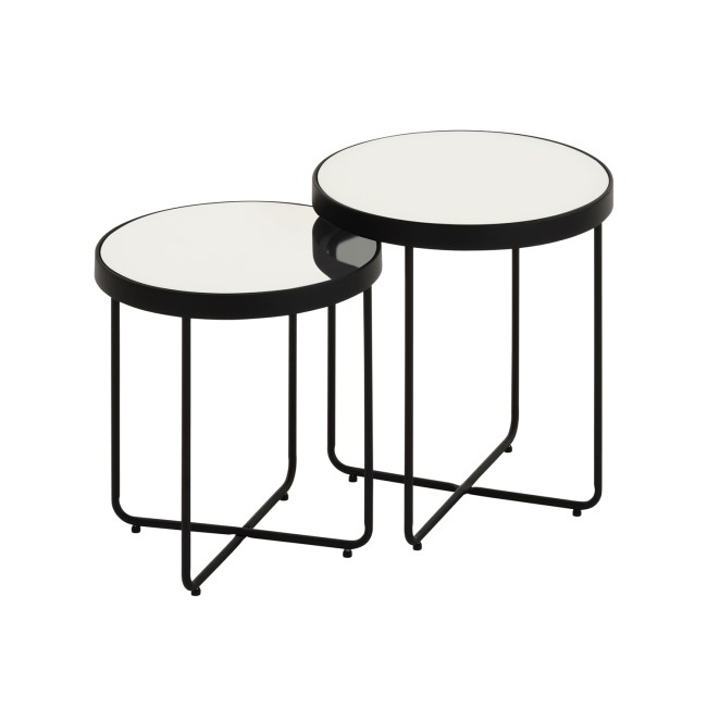 Set Of 2 Alessio End Tables Black Frame