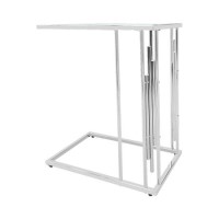 Cohen Chrome Sofa Table with Glass Top Cohen Chrome Sofa Table with Glass Top