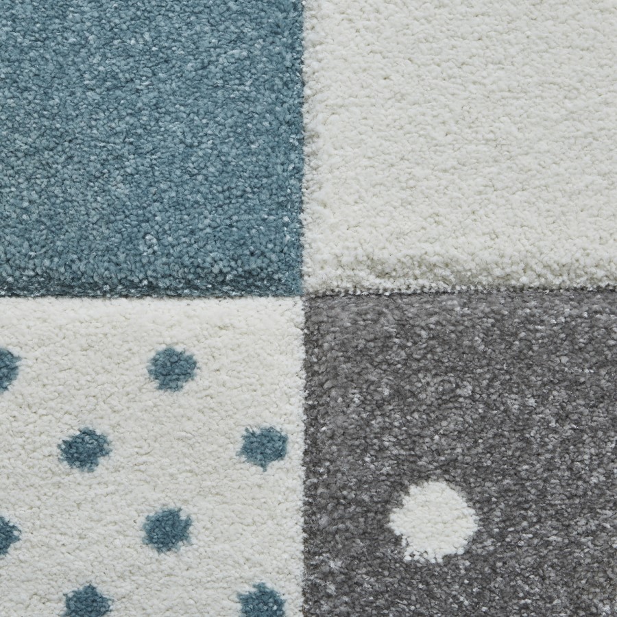 Brooklyn Blue & Grey Kids Rug - 150x80cm