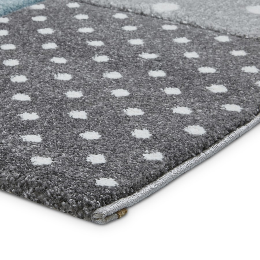 Brooklyn Blue & Grey Kids Rug - 150x80cm