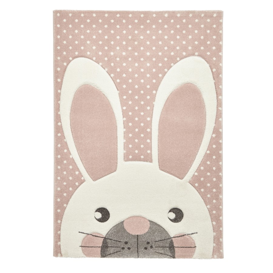 Brooklyn Pink Bunny Kids Rug - 150x80cm