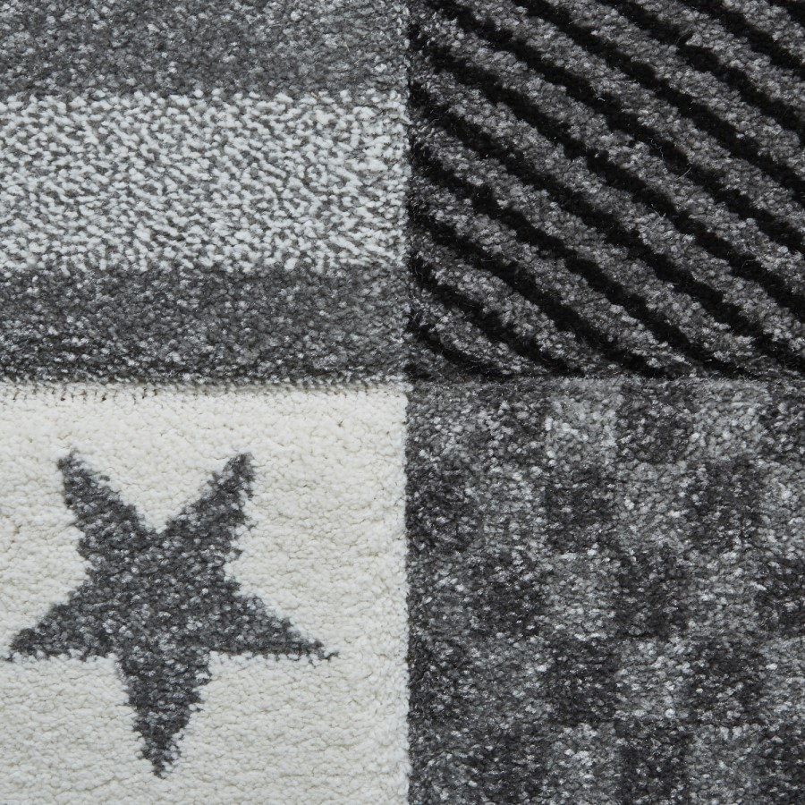 GRADE A1 - Brooklyn Grey Kids Rug - 150x80cm