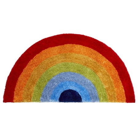 Rainbow Multi Coloured Kids Rug - 70x140cm - Furniture123