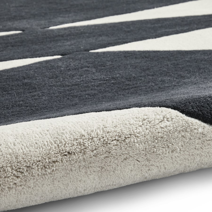 Inaluxe Crystal Black & White Patterned Rug - 120x170cm