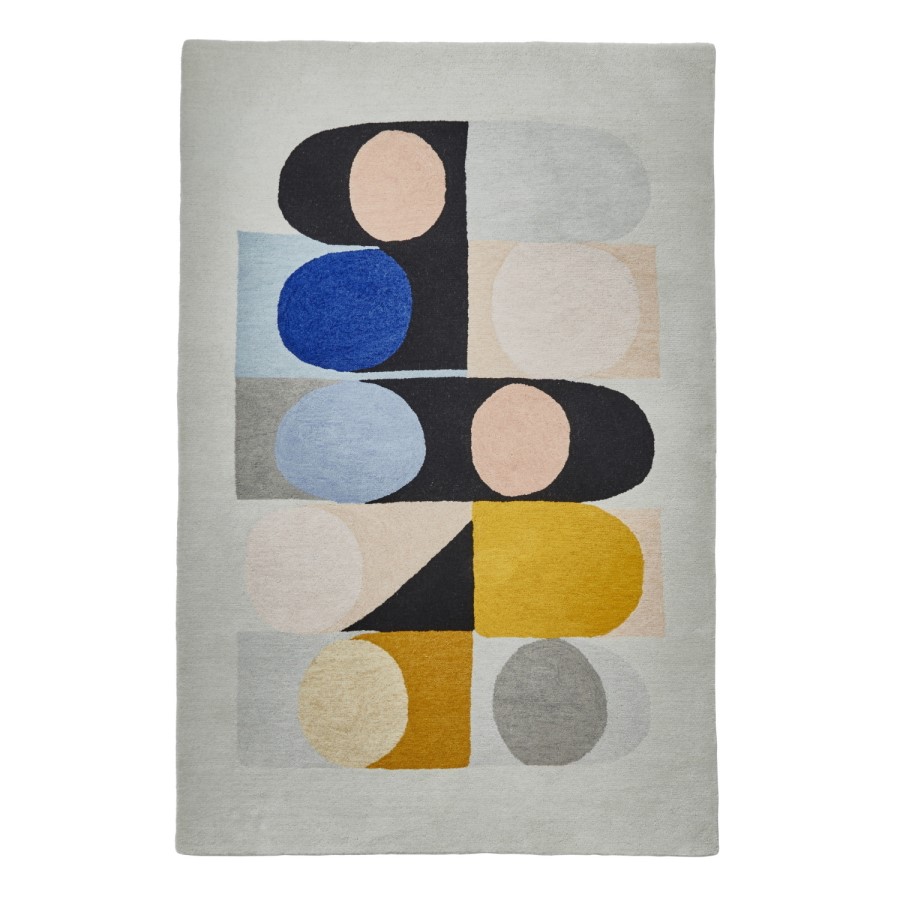GRADE A1 - Inaluxe Jazz Flute Multi Coloured Patterned Rug - 170x120cm