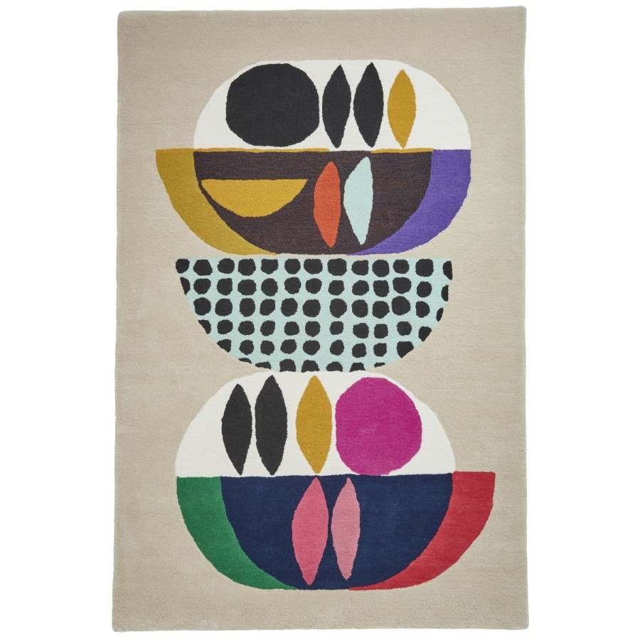 Inaluxe Neon Multi Coloured Patterned Rug - 120x170cm