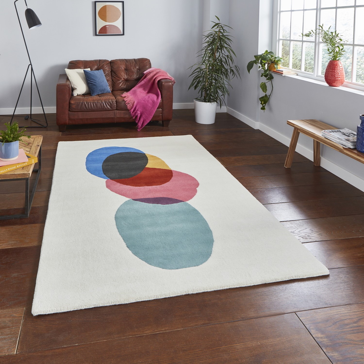 Inaluxe Transmission Multi Coloured Patterned Rug - 120x170cm ...