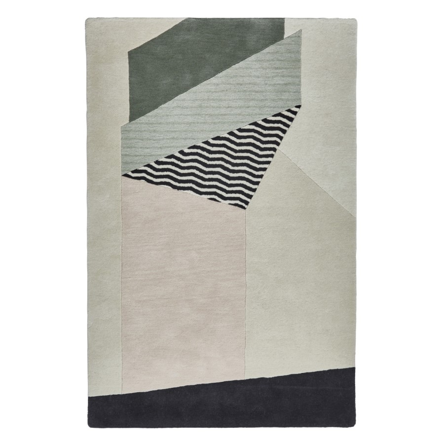 Geometric Multi Coloured Pastel Rug - 120x170cm