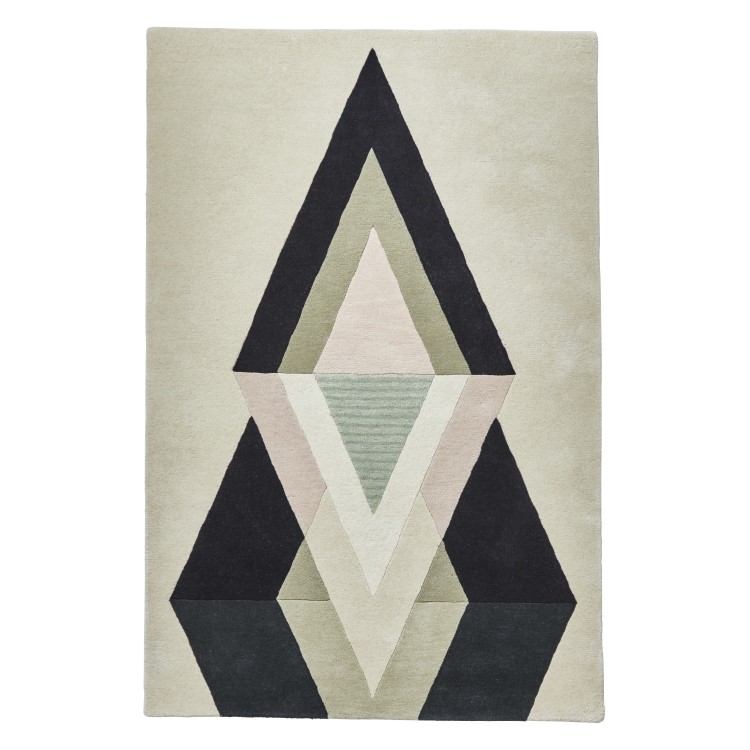 Geometric Multi Coloured Pastel Rug - 120x170cm