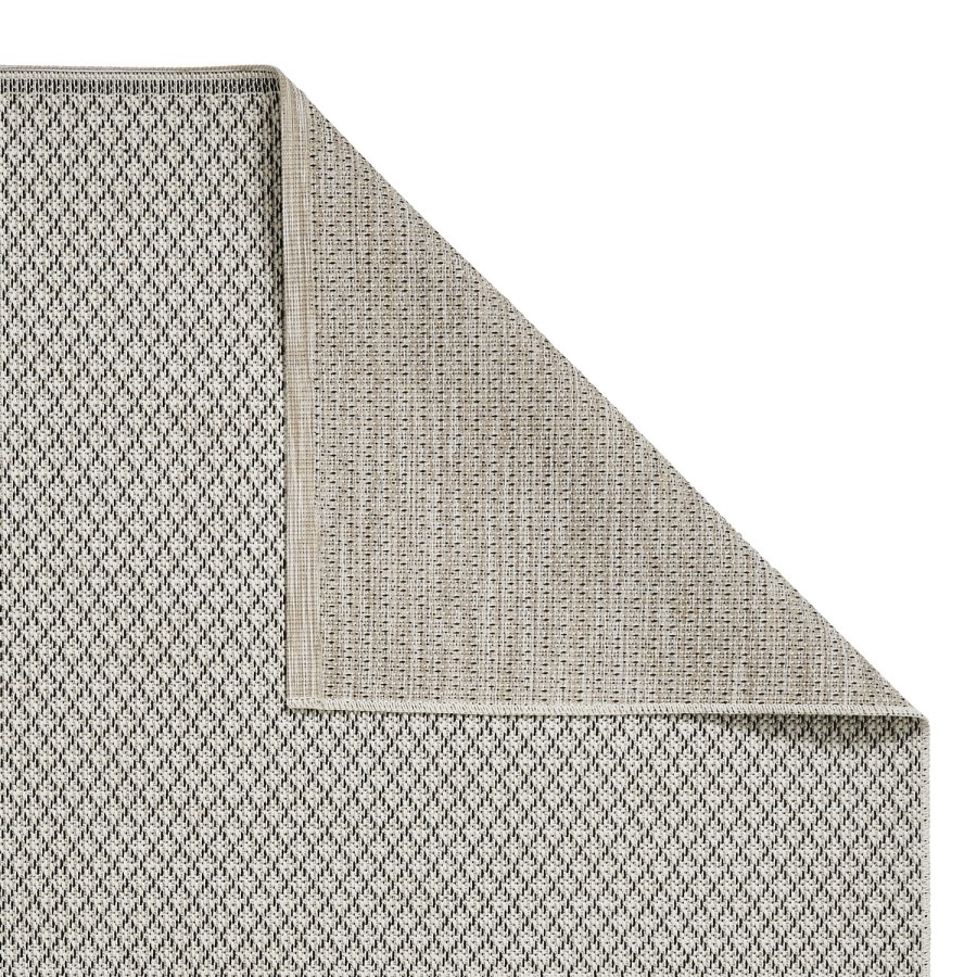 Stitch Indoor/Outdoor Ivory & Black Rug - 160x220cm