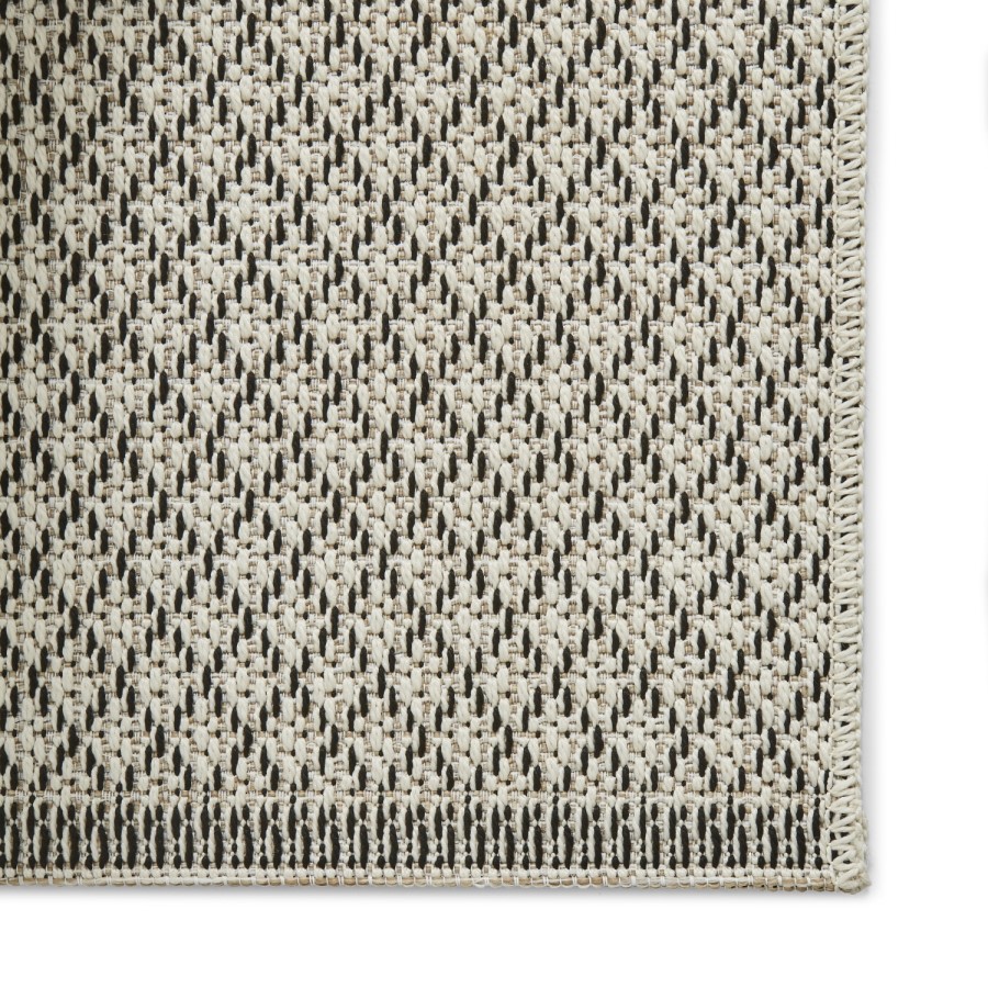 Stitch Indoor/Outdoor Ivory & Black Rug - 160x220cm