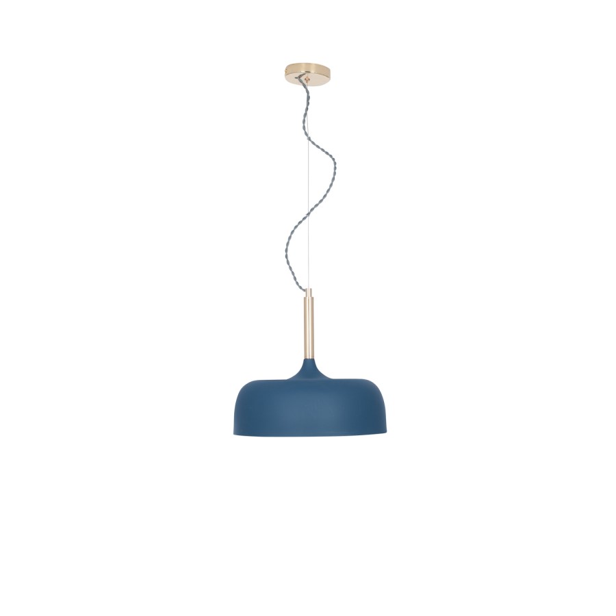 Matt Indigo Domed Metal Pendant