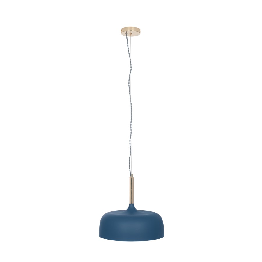 Matt Indigo Domed Metal Pendant