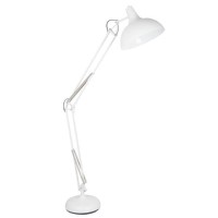 Matt White Metal Task Floor Lamp