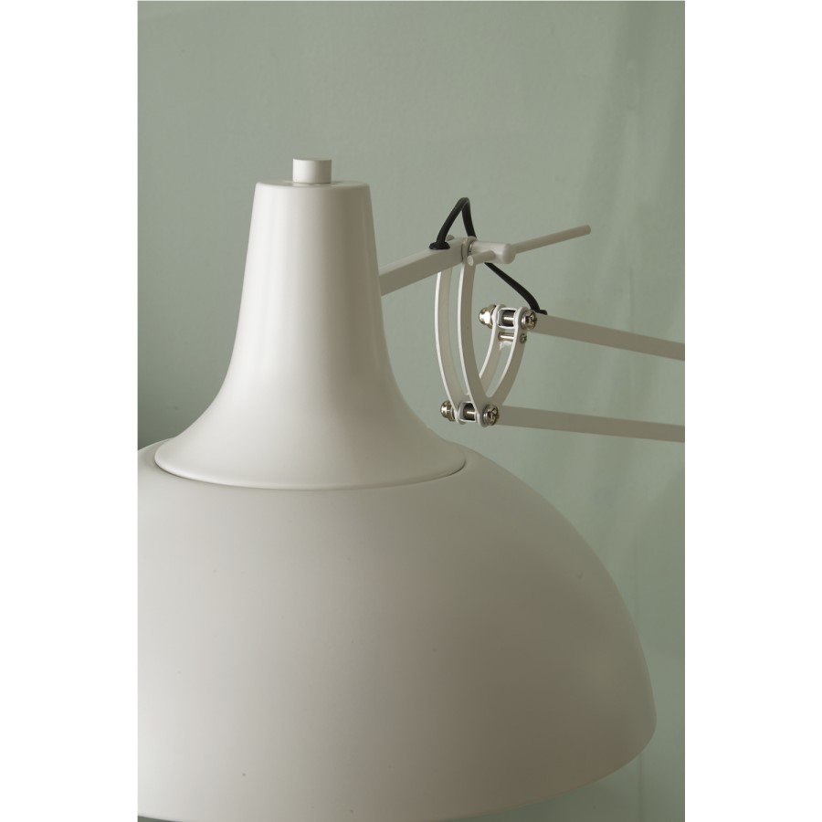 Matt White Metal Task Floor Lamp