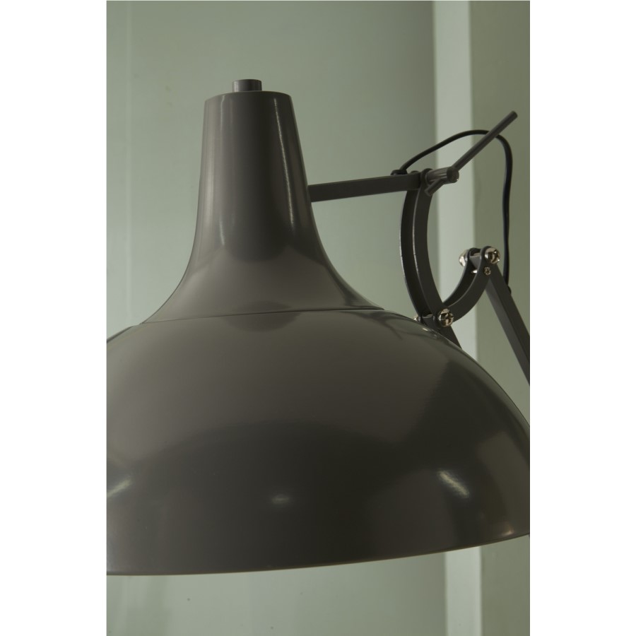 Grey Painted Oversize Task Floor Lamp