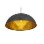 Matt Black and Gold Leaf Dome Pendant
