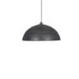 Matt Black and Gold Leaf Dome Pendant