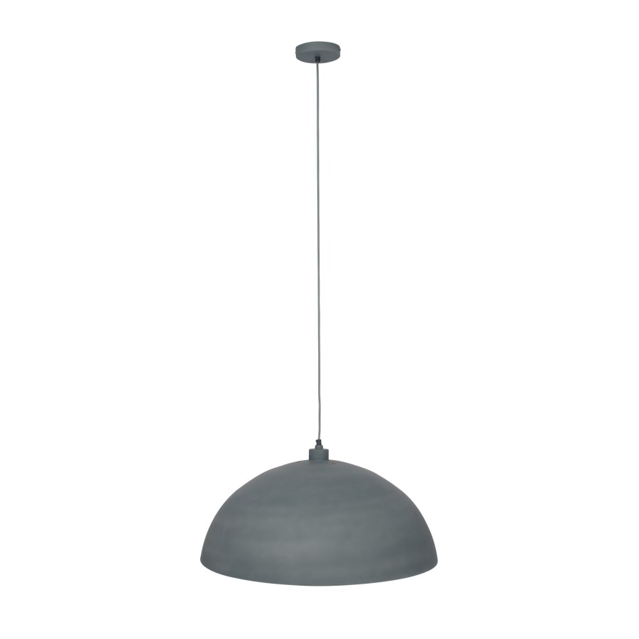 Matt Grey Metal Dome Pendant