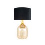 Rose Gold Glass Table lamp with Black Shade