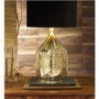 Rose Gold Glass Table lamp with Black Shade