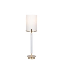 Champagne Gold Metal and Marble Effect Table Lamp