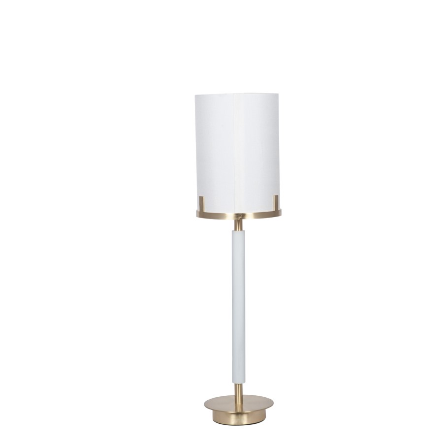 Champagne Gold Metal and Marble Effect Table Lamp